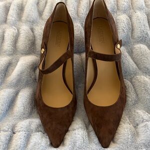 Ralph Lauren Dark Brown Suede Heels